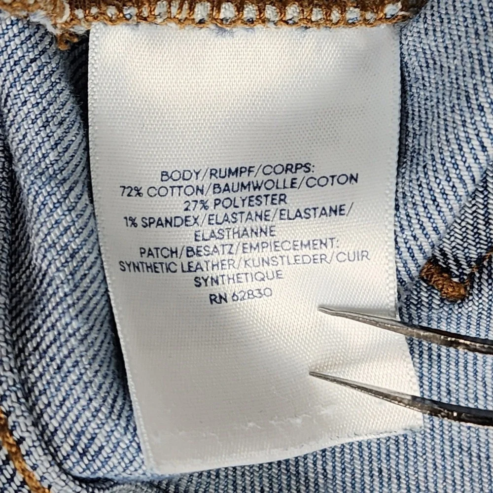 Lands End Jeans Womens 22W‎ Blue Recover High Rise Straight Ankle Crop Raw Hem